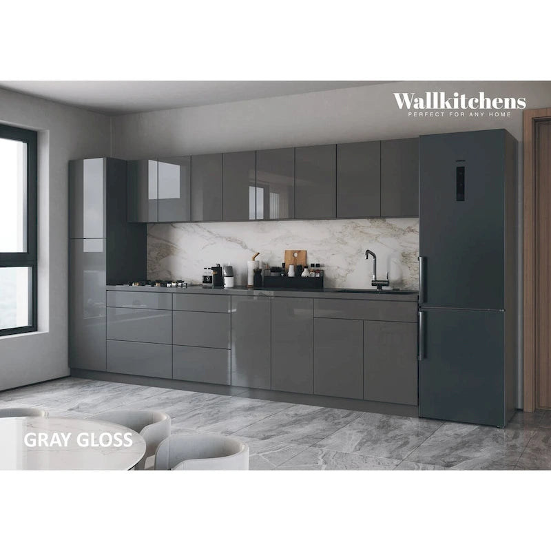Pannello di chiusura per pensile da cucina con bordo in ABS – Nero, 12x30