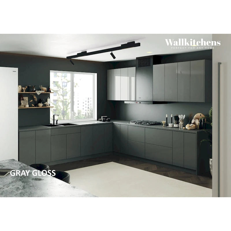 Pannello di chiusura per pensile da cucina con bordo in ABS – Nero, 12x30