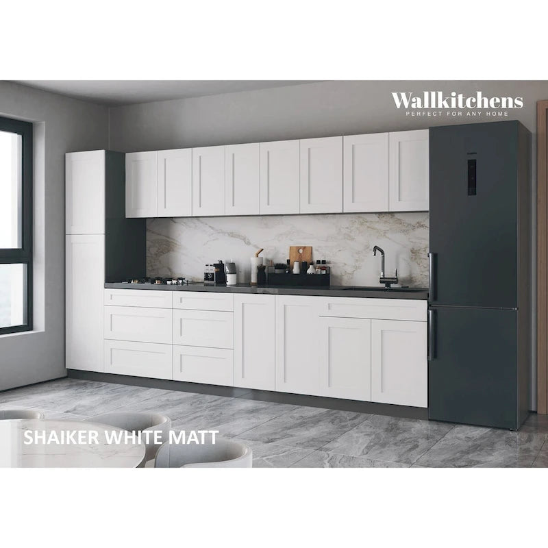 Pannello di chiusura per pensile da cucina con bordo in ABS – Nero, 12x30