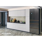 Pannello di chiusura per pensile da cucina con bordo in ABS – Nero, 12x30