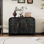 Credenza 47.2W con maniglie dorate e divisori regolabili - N/A