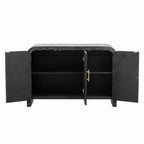 Credenza 47.2W con maniglie dorate e divisori regolabili - N/A