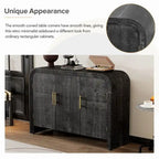Credenza 47.2W con maniglie dorate e divisori regolabili - N/A