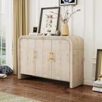 Credenza 47.2W con maniglie dorate e divisori regolabili - N/A