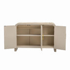 Credenza 47.2W con maniglie dorate e divisori regolabili - N/A
