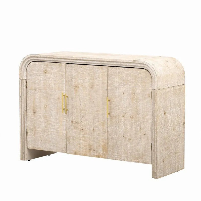 Credenza 47.2W con maniglie dorate e divisori regolabili - N/A