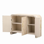 Credenza 47.2W con maniglie dorate e divisori regolabili - N/A