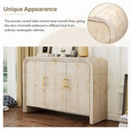Credenza 47.2W con maniglie dorate e divisori regolabili - N/A