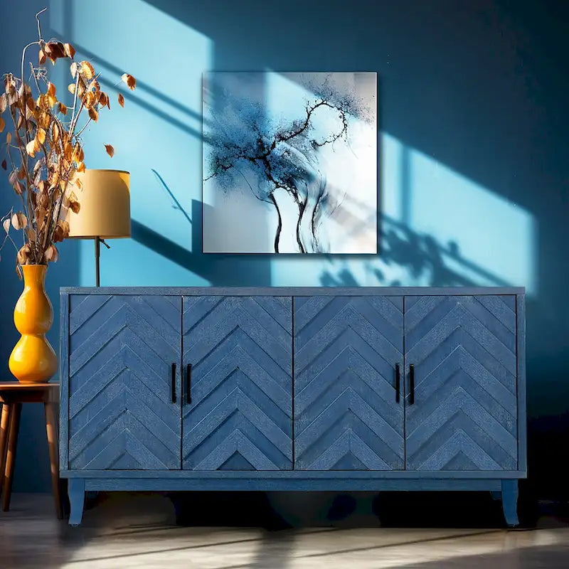 Credenza/Mobile Contenitore in Legno a 4 Ante