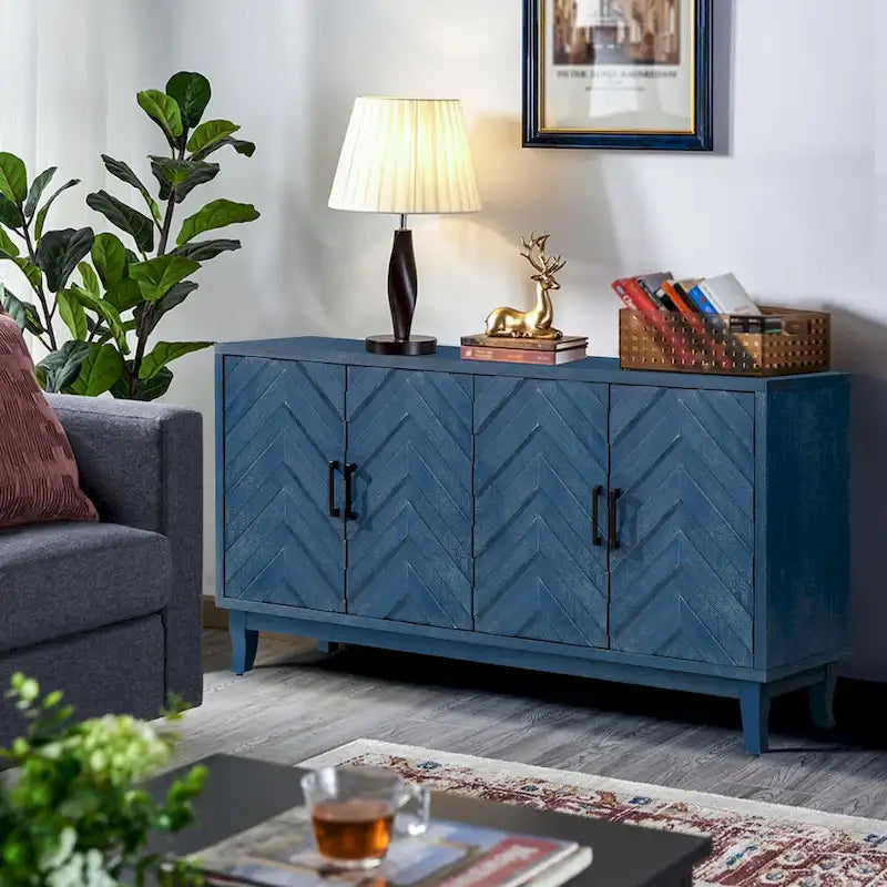 Credenza/Mobile Contenitore in Legno a 4 Ante
