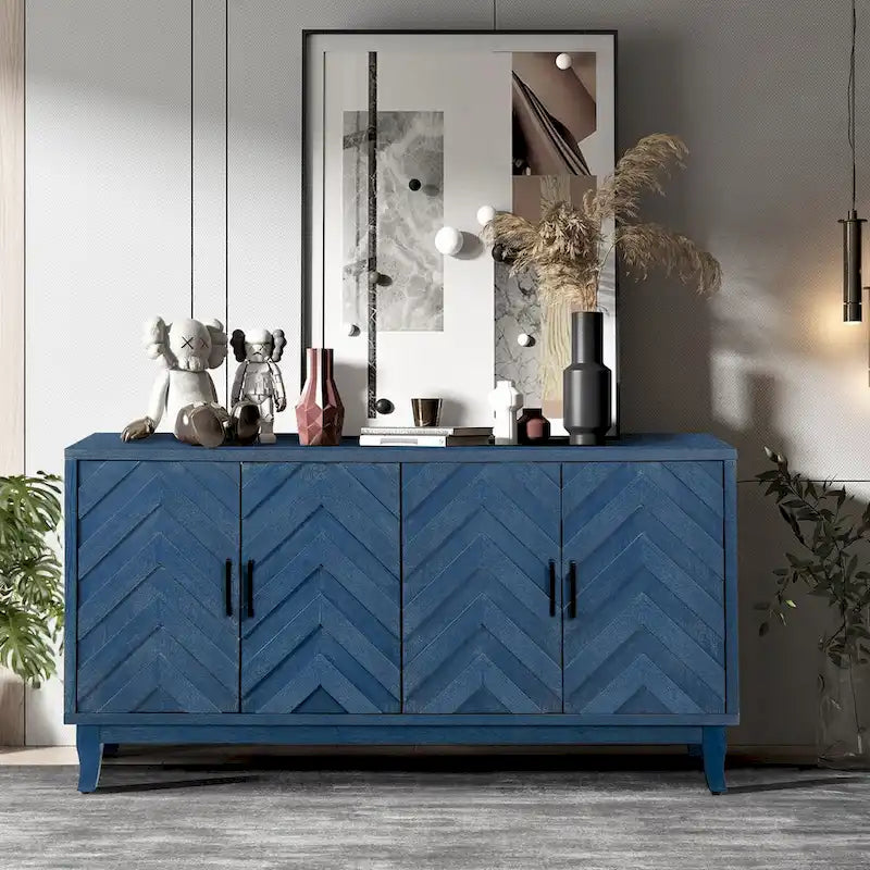Credenza/Mobile Contenitore in Legno a 4 Ante