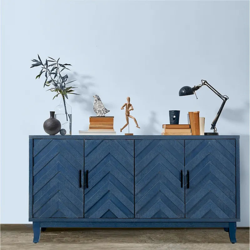Credenza/Mobile Contenitore in Legno a 4 Ante