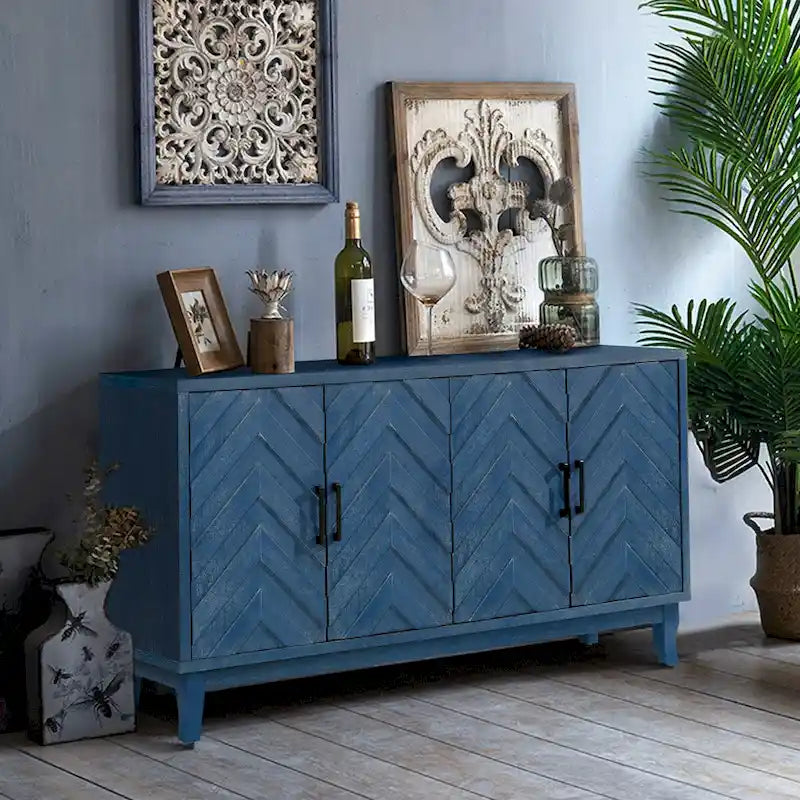 Credenza/Mobile Contenitore in Legno a 4 Ante