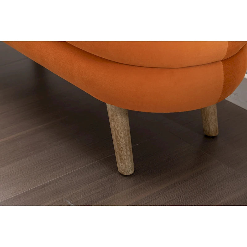 Panca contenitore per camera da letto con gambe in legno