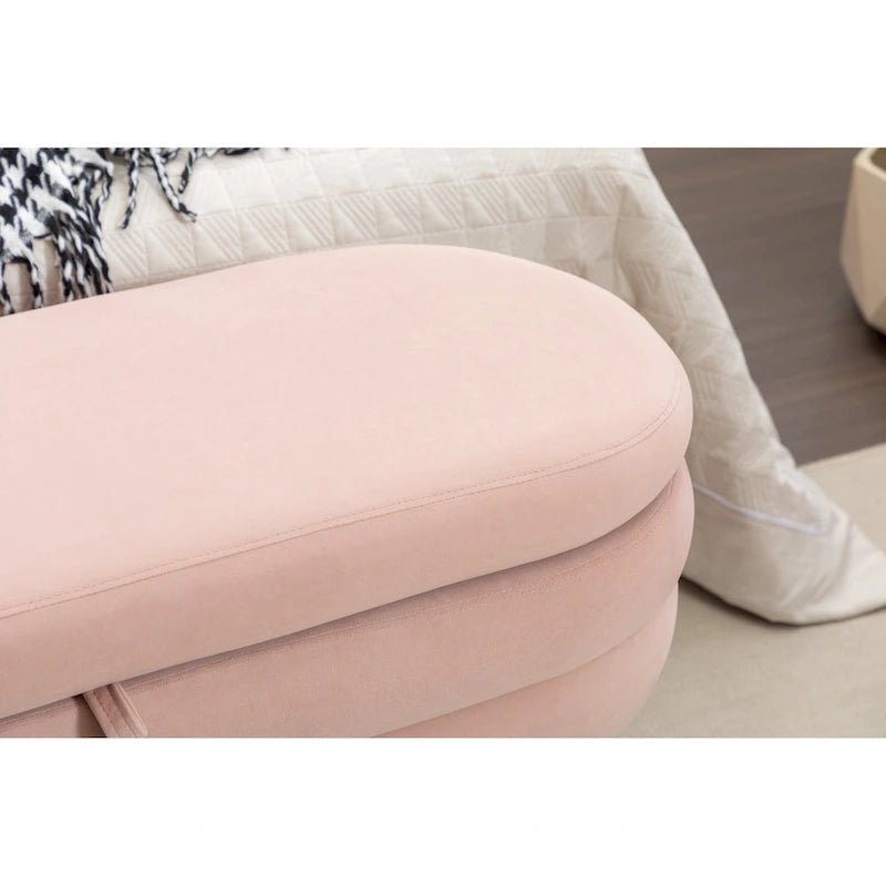 Panca contenitore per camera da letto con gambe in legno