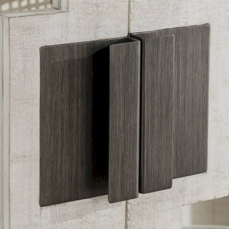 Larson Mobile in vetro e legno di rovere a due ante