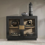Larson Mobile in vetro e legno di rovere a due ante