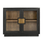 Larson Mobile in vetro e legno di rovere a due ante