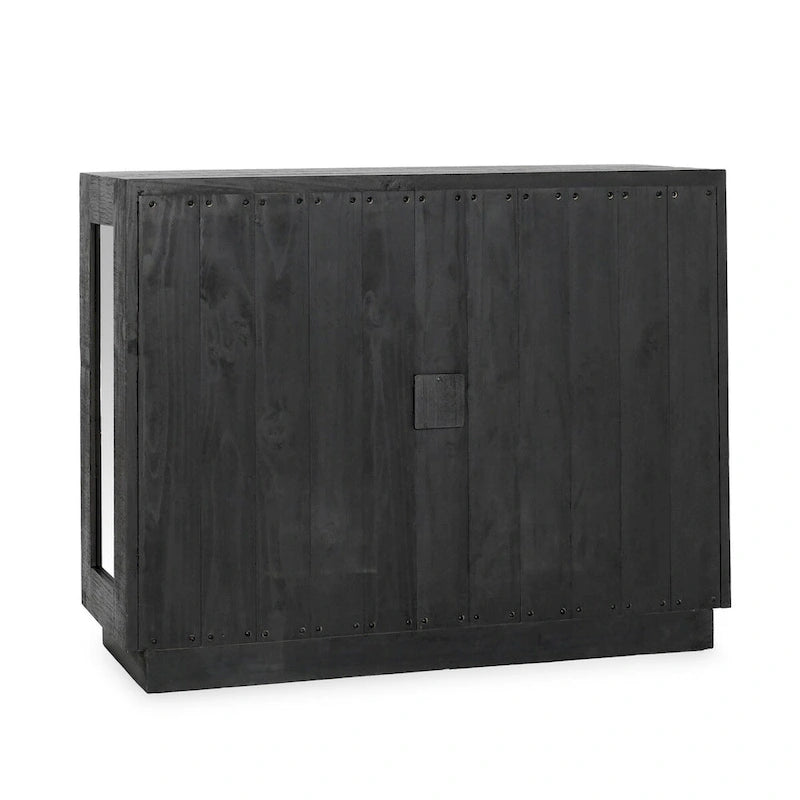 Larson Mobile in vetro e legno di rovere a due ante
