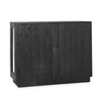 Larson Mobile in vetro e legno di rovere a due ante