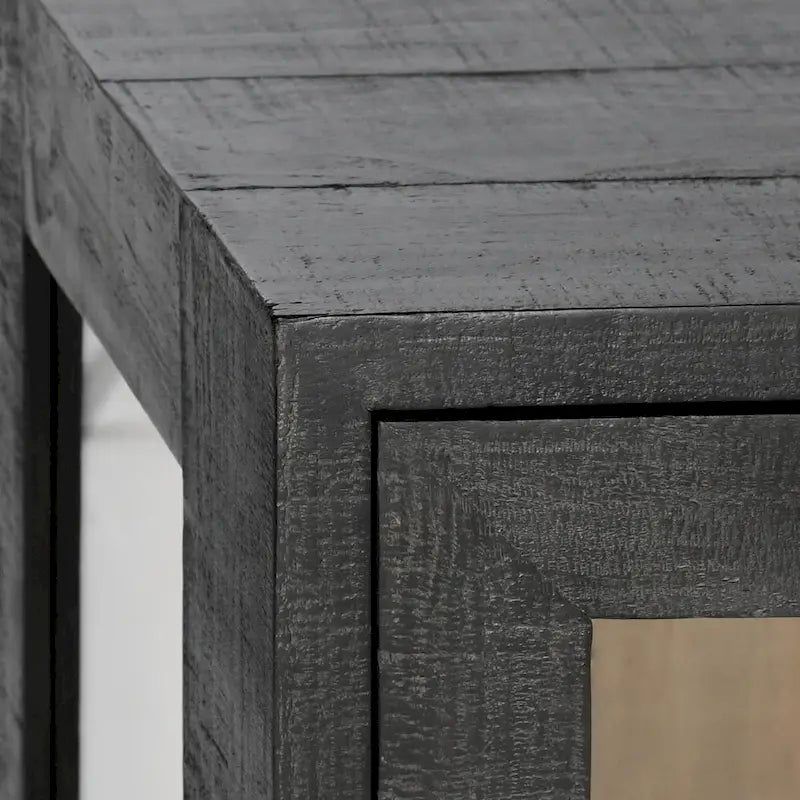 Larson Mobile in vetro e legno di rovere a due ante