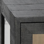 Larson Mobile in vetro e legno di rovere a due ante