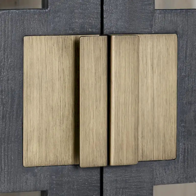 Larson Mobile in vetro e legno di rovere a due ante