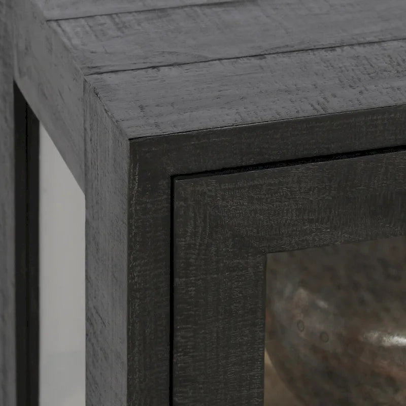 Larson Mobile in vetro e legno di rovere a due ante