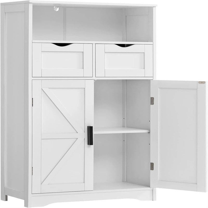 Mobiletto a terra con 2 ante e 2 cassetti - 28,9P x 59,9L x 108,4H cm