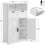 Mobiletto a terra con 2 ante e 2 cassetti - 28,9P x 59,9L x 108,4H cm