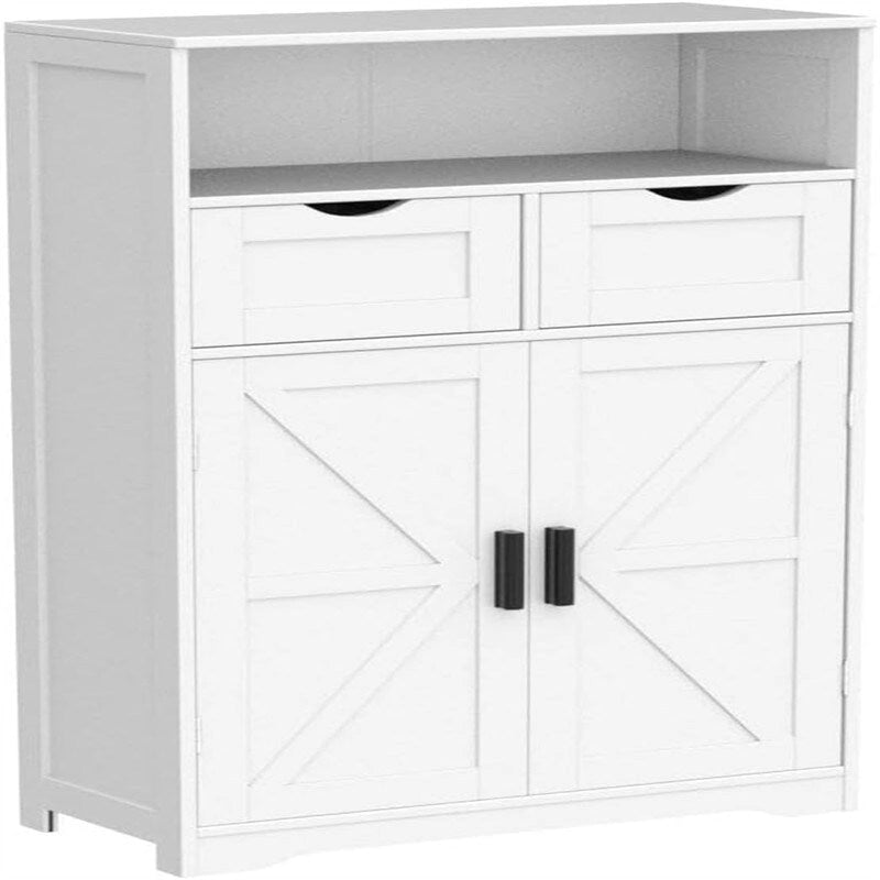 Mobiletto a terra con 2 ante e 2 cassetti - 28,9P x 59,9L x 108,4H cm