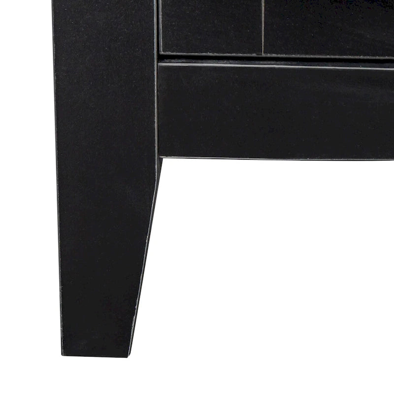 Credenza a 4 ante e 4 ripiani aperti, mobiletto indipendente per ingresso, ufficio, camera da letto