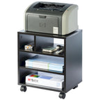 Wooden Office Storage Printer Stand with Wheels