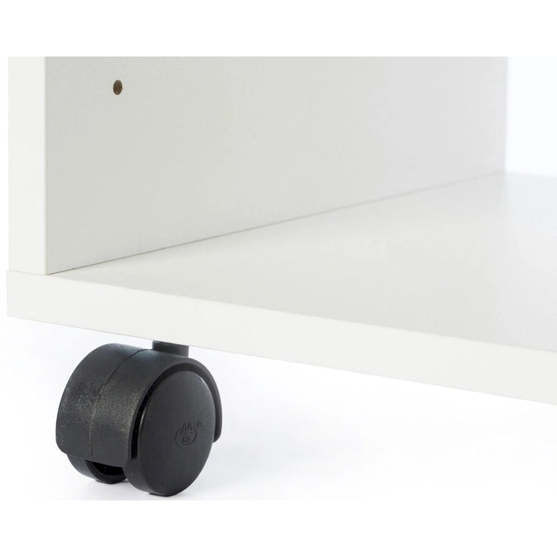 Supporto per stampante da ufficio in legno con ruote