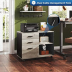 Cassettiera in legno a 3 cassetti - 15.7P x 31.3L x 24.7H