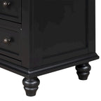 Cassettiera in legno a 3 cassetti, comodino con vassoio estraibile
