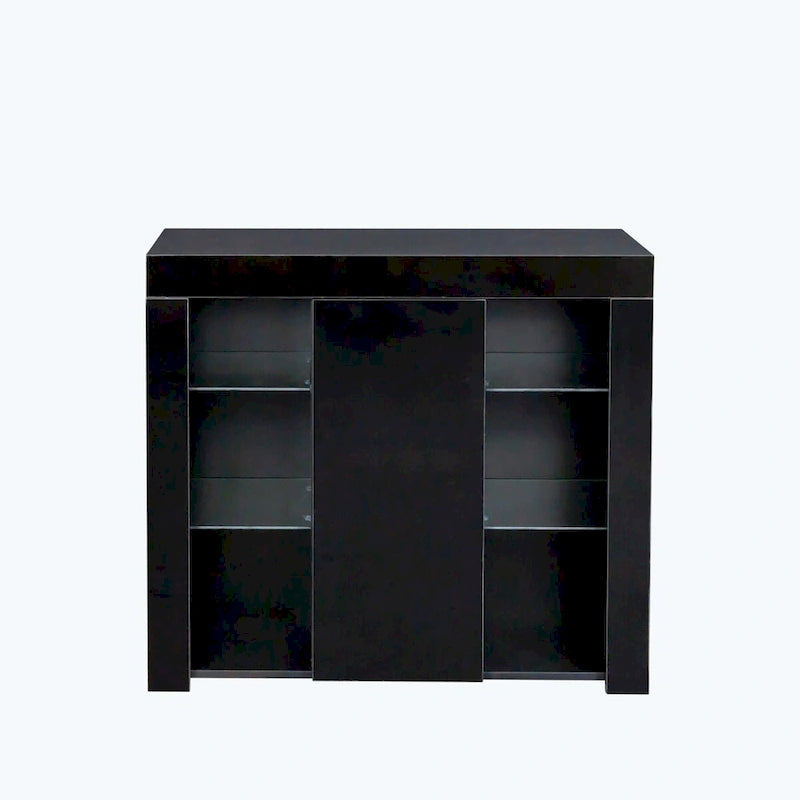 Mobile credenza da cucina con luce LED, con cassetto e 1 anta