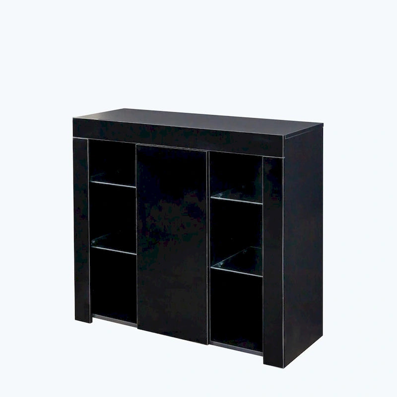 Mobile credenza da cucina con luce LED, con cassetto e 1 anta