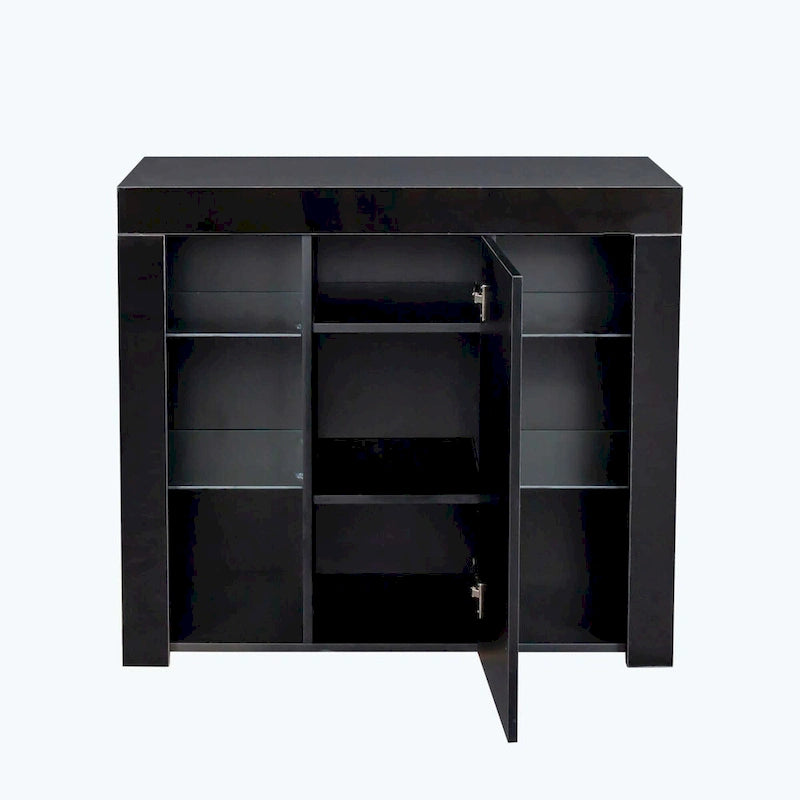 Mobile credenza da cucina con luce LED, con cassetto e 1 anta