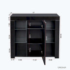 Mobile credenza da cucina con luce LED, con cassetto e 1 anta