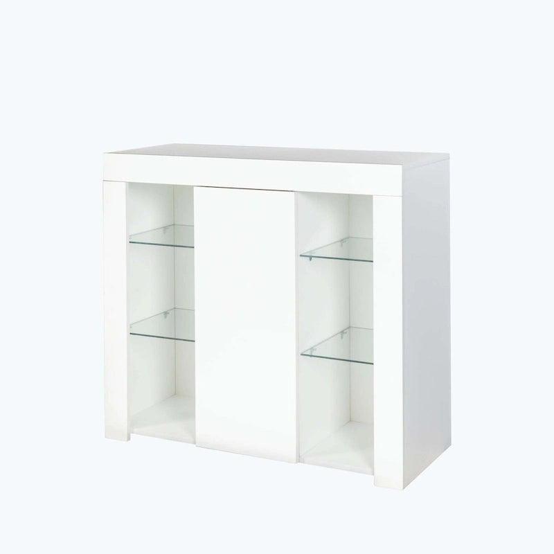 Mobile credenza da cucina con luce LED, con cassetto e 1 anta