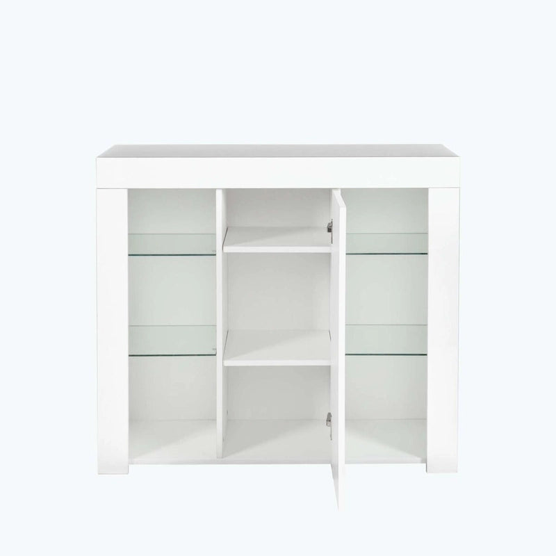 Mobile credenza da cucina con luce LED, con cassetto e 1 anta