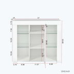 Mobile credenza da cucina con luce LED, con cassetto e 1 anta