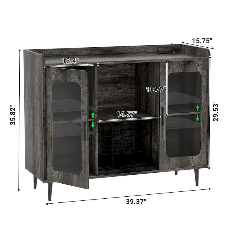 Credenza a Buffet per Agriturismo con Portabottiglie