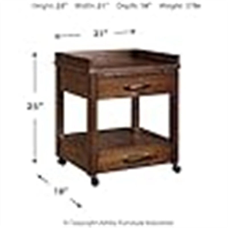 Mobile per Stampante Industriale da Ufficio con Contenitore - 24P x 22L x 23A